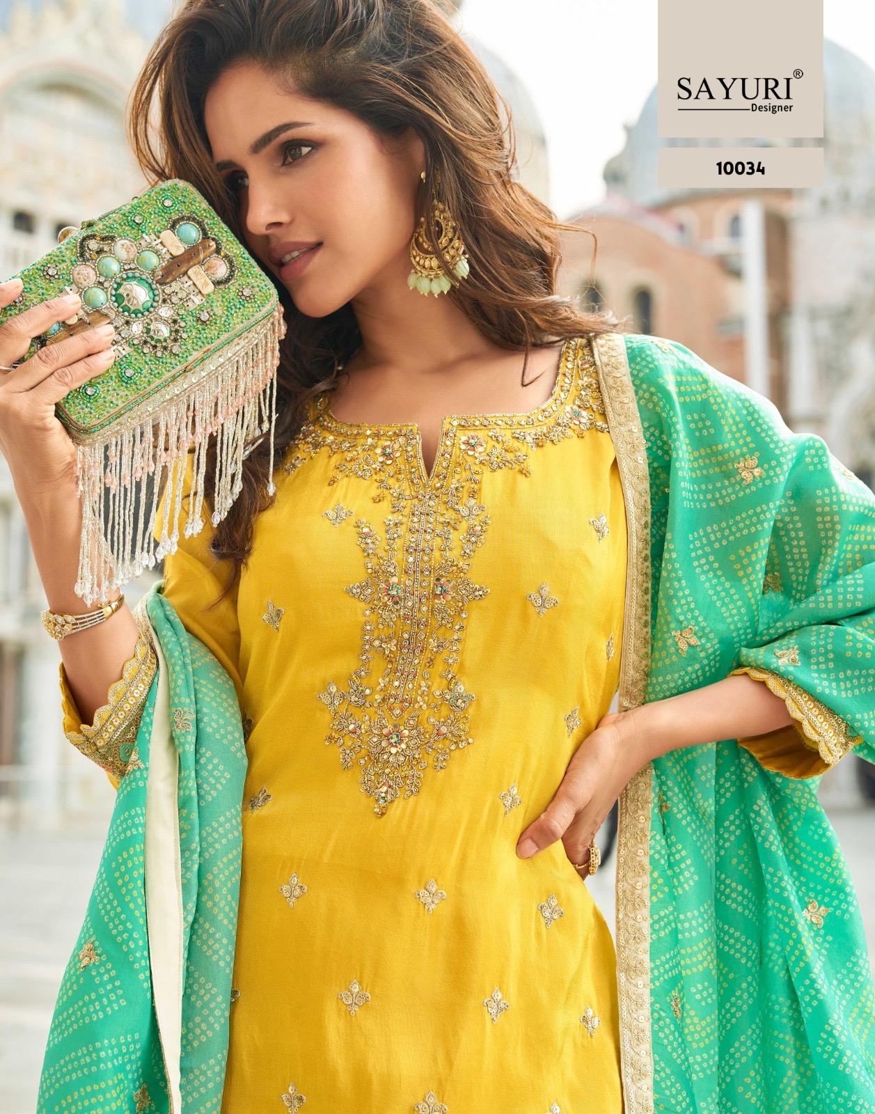 The TAJ Palazzo Suit| Limited Edition Festive Wear | Sayuri Designer 10034