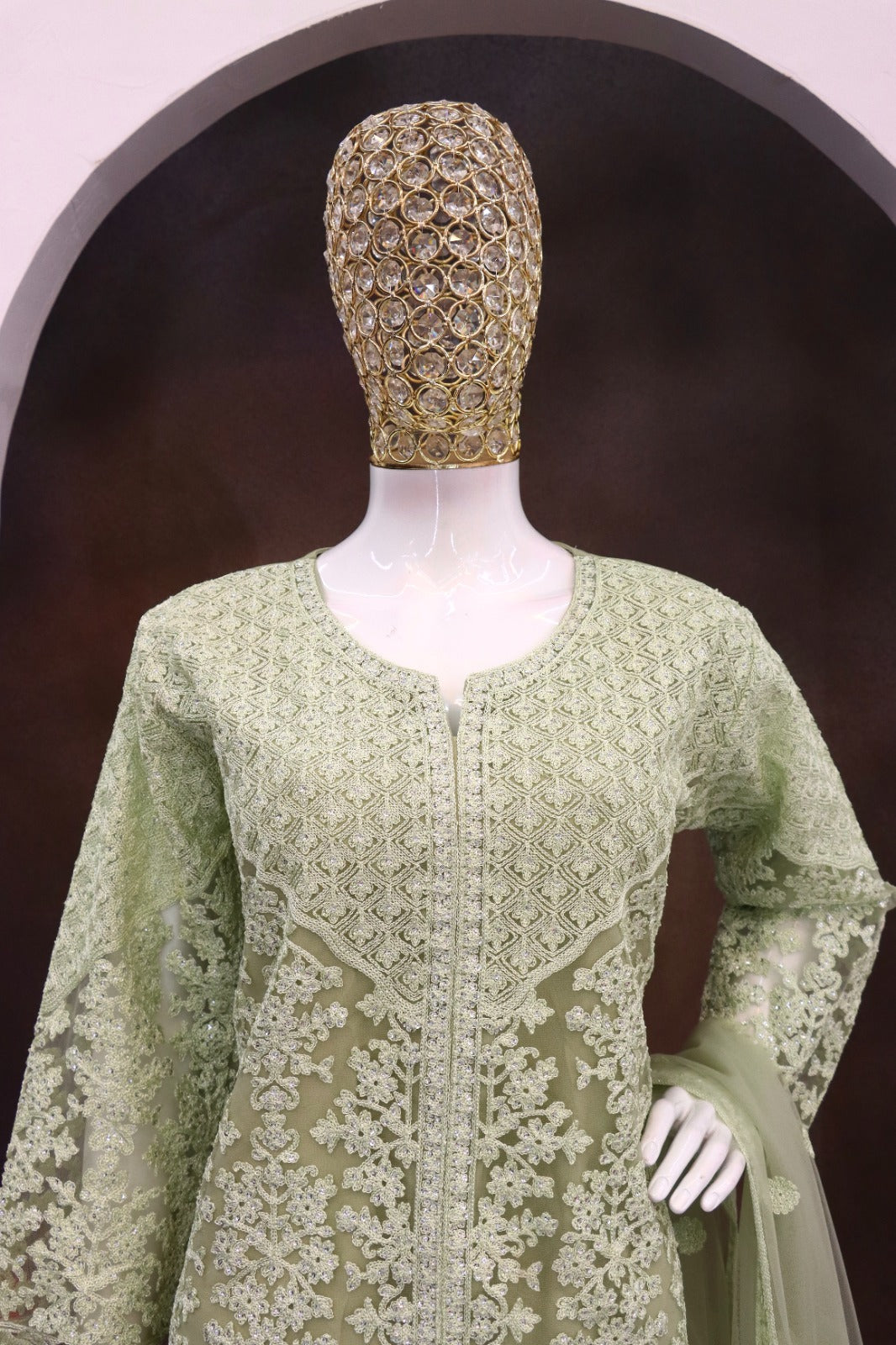 Sana by Sayuri - A New Hue of Opulence | Semi-Stitched Palazzo Suit 5819-D
