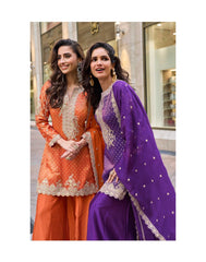Sayuri Designer Presents:The Swati (3 Pcs) Ensemble in Pure Viscos Simar Jacquard Silk 5848