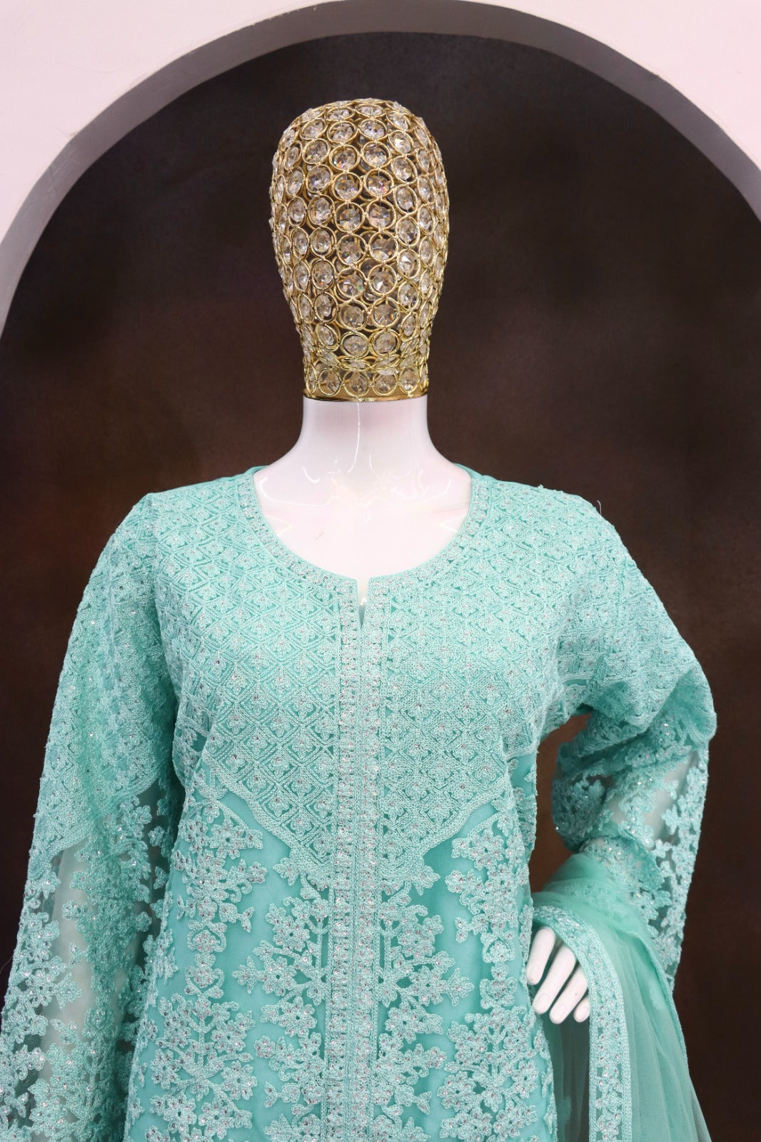 Sana by Sayuri - A New Hue of Opulence | Semi-Stitched Palazzo Suit 5819-B