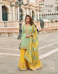 The TAJ Palazzo Suit| Limited Edition Festive Wear | Sayuri Designer 10033