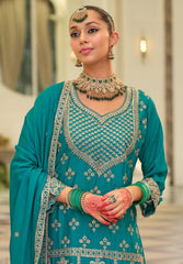 Eba Lifestyle Rangoli Series 2191 | Embroidered Chinon Suit Set