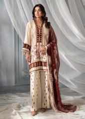 Meerak Embroidered Linen 25 Beige Rose