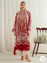 Eres Bonita by BinIlyas Embroidered Viscose Shirt with Digital Print Chiffon Dupatta & Trousers | 3-Piece Unstitched Suit 1107-B