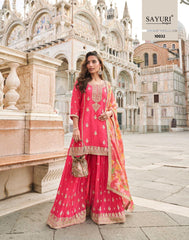 The TAJ Palazzo Suit| Limited Edition Festive Wear | Sayuri Designer 10032