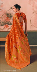 Kimora Sindhuri Premium Bindiya Bandhani Georgette Saree with Blouse SA-490