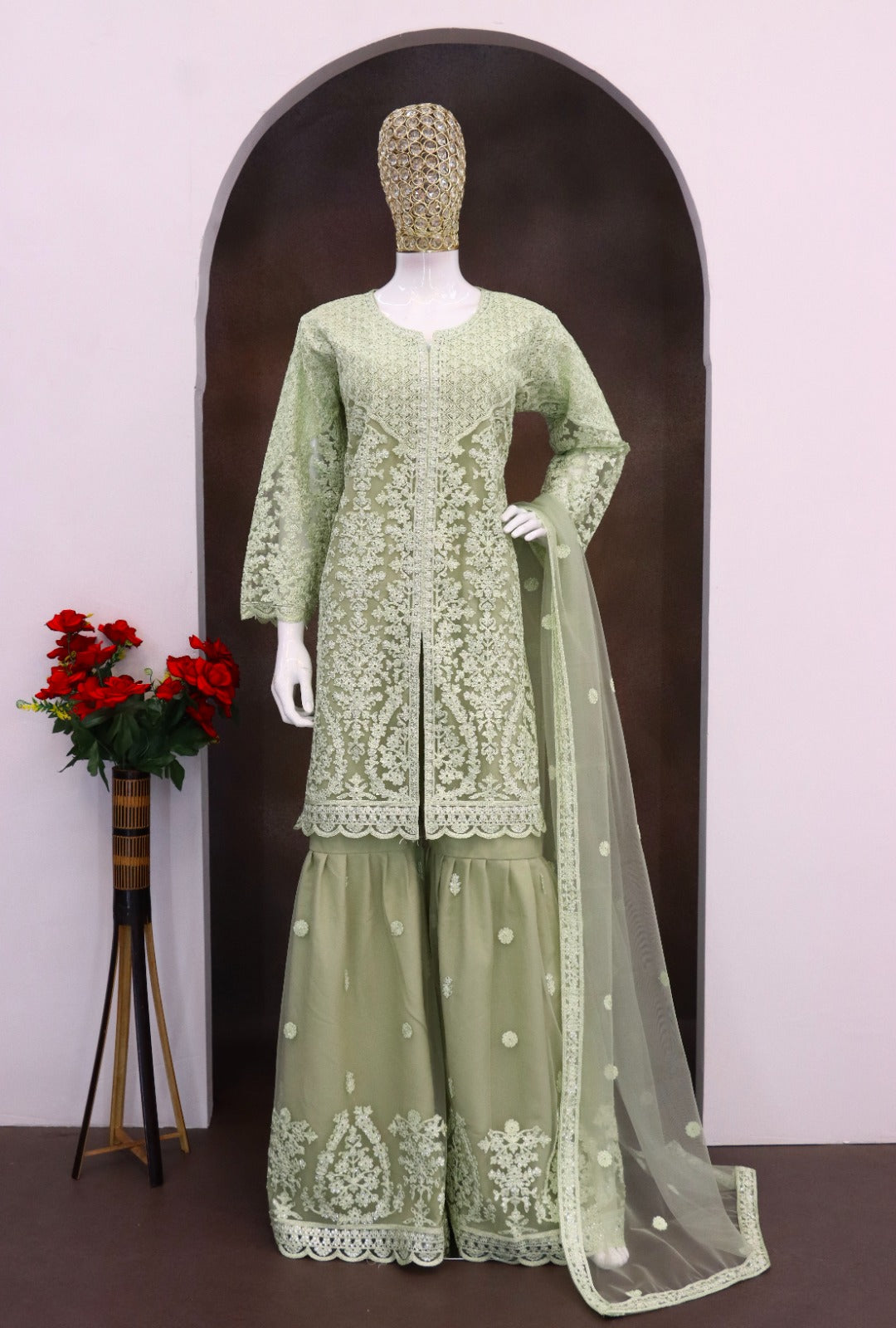 Sana by Sayuri - A New Hue of Opulence | Semi-Stitched Palazzo Suit 5819-D