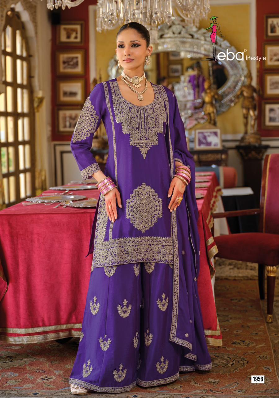 Eba Lifestyle Avantika Heavy Chinon Embroidered Suit Set with Dupatta | Eba Lifestyle 1956
