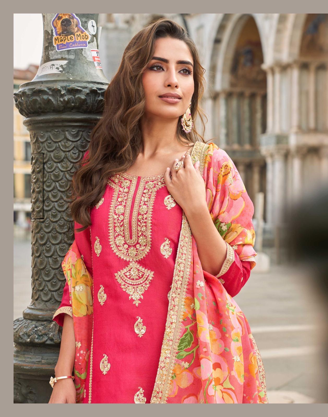 The TAJ Palazzo Suit| Limited Edition Festive Wear | Sayuri Designer 10032
