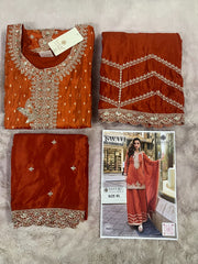 Sayuri Designer Presents:The Swati (3 Pcs) Ensemble in Pure Viscos Simar Jacquard Silk 5847