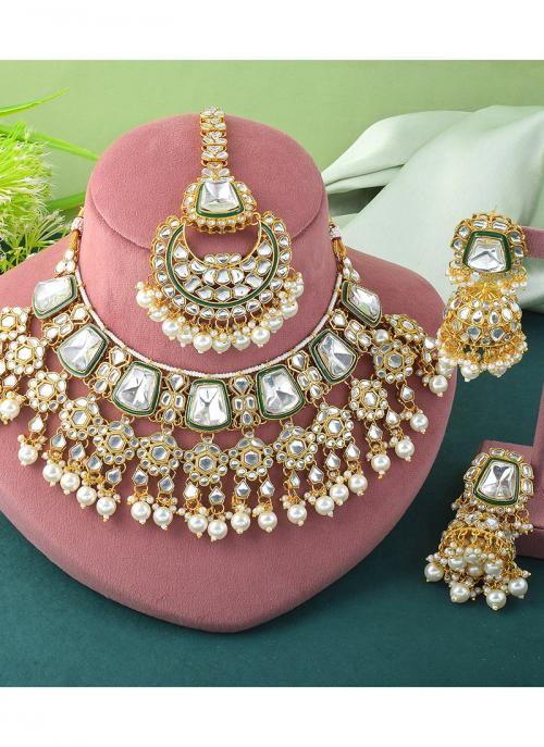 White Kundan Festival Wear Necklace Set MKSW401483