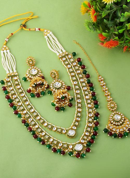 Multi Color Kundan Festival Wear Necklace Set MKSW475477
